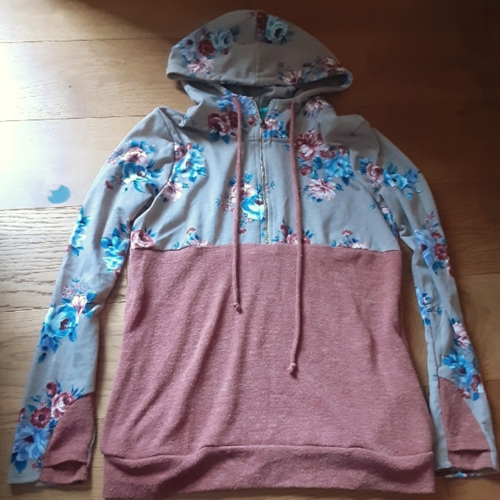 FLORAL HOODIE